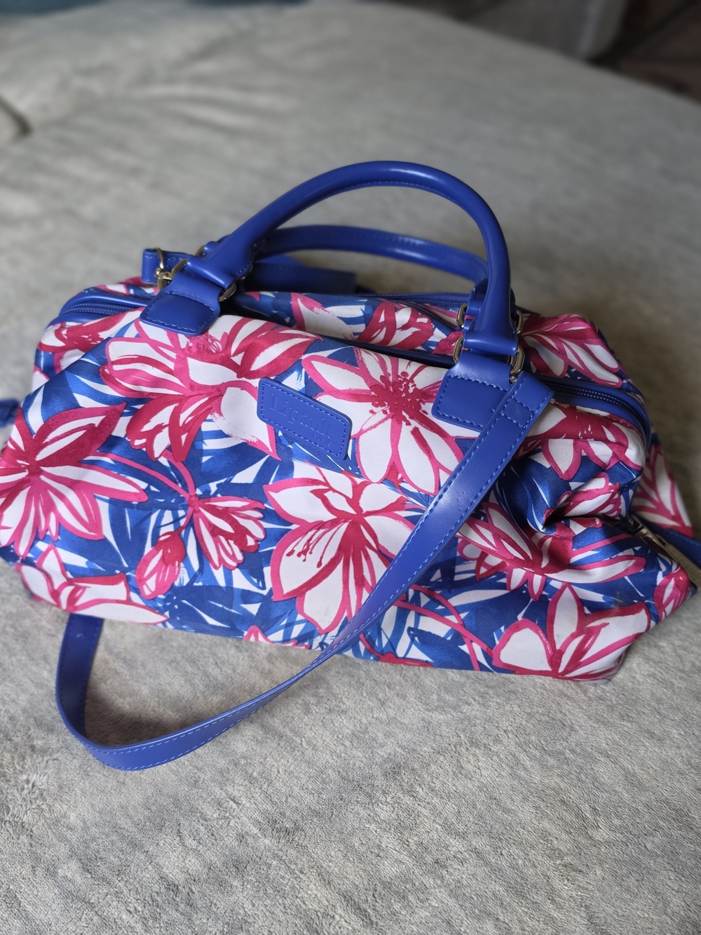 Lipault Paris Floral Bowling Style Bag blooming floral